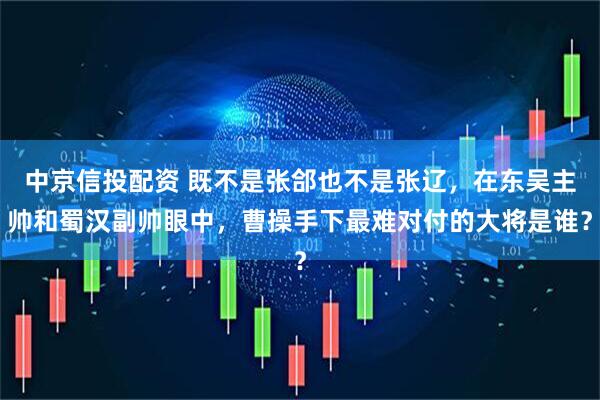 中京信投配资 既不是张郃也不是张辽，在东吴主帅和蜀汉副帅眼中，曹操手下最难对付的大将是谁？