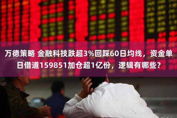 万德策略 金融科技跌超3%回踩60日均线,资金单日借道159851加仓超1亿份,逻辑有哪些?
